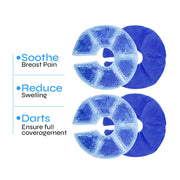 Breastfeeding Essentials Gel Pads – 2 Reusable Hot & Cold Therapy Packs for Breastfeeding, Pumping & Post‑Surgery Relief