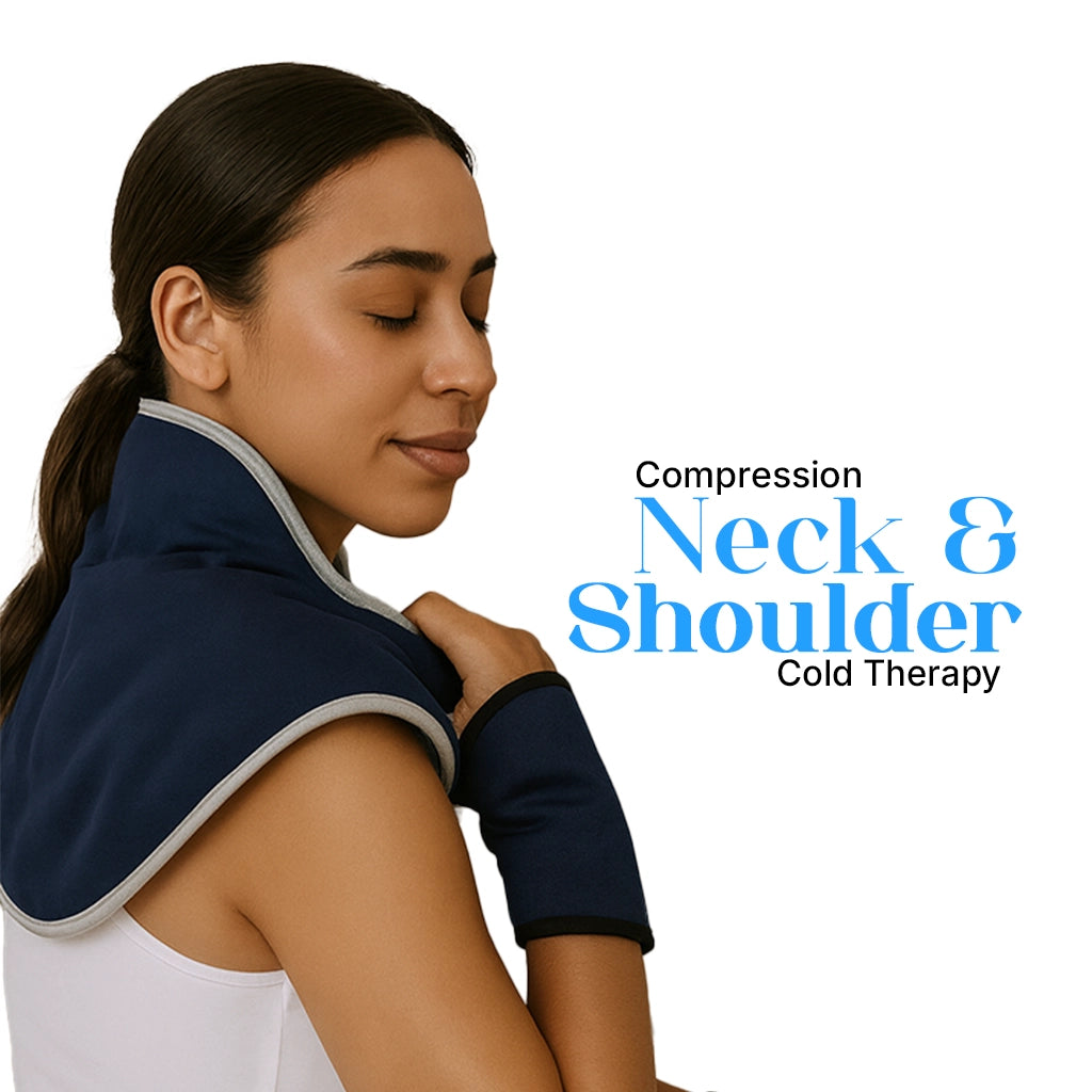 NatureFlex™ Neck & Shoulder Ice Pack Wrap – Reusable Hot & Cold Gel Compression for Pain, Swelling & Post‑Injury Recovery