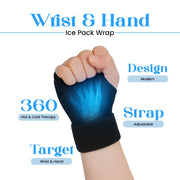 Wrist & Hand Ice Pack Wrap – Hot & Cold Gel Therapy for Carpal Tunnel, Arthritis & Injury Recovery