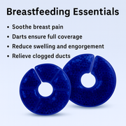 NatureFlex™ Breastfeeding Essentials Gel Pads – 2 Reusable Hot & Cold Therapy Packs for Breastfeeding, Pumping & Post‑Surgery Relief