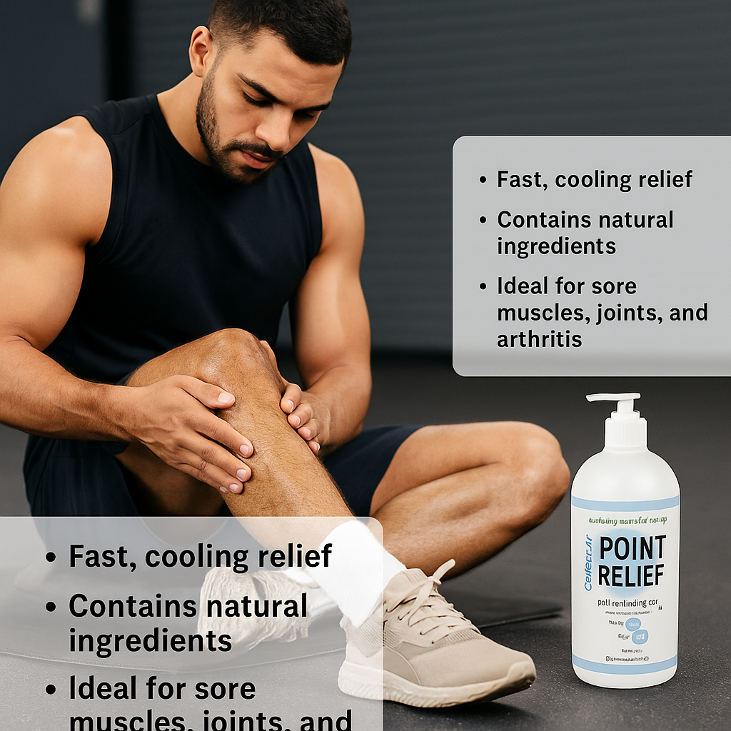 Point Relief® ColdSpot™ Professional-Grade Cold Therapy Lotion – 32 oz Pump Bottle for Fast Pain Relief & Muscle Recovery