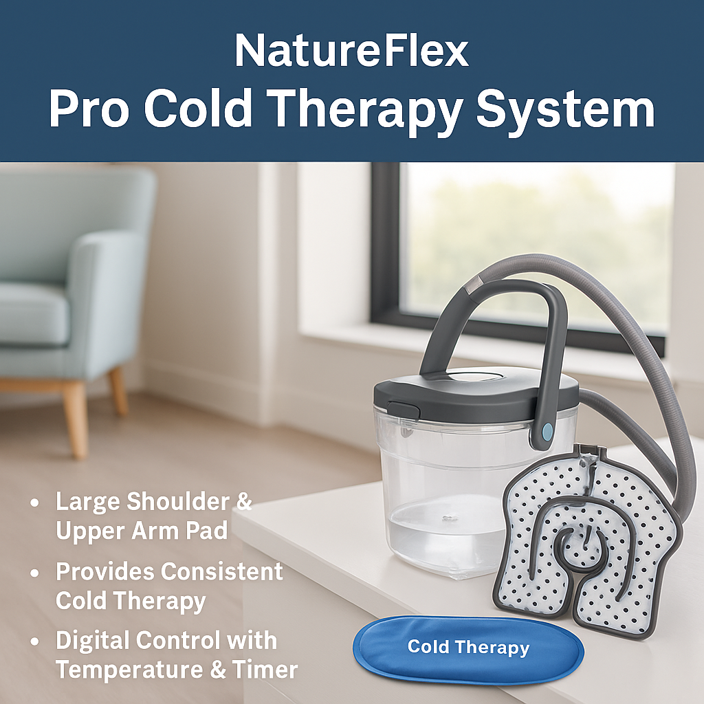 NatureFlex™ Pro Cold Therapy System – Compact Cryotherapy Machine with Ergonomic Shoulder Pad for Post‑Surgery & Recovery