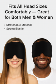 360° Migraine Relief Hat – Cold & Hot Therapy Gel Compression Hood for Headache, Puffy Eyes & Stress Relief