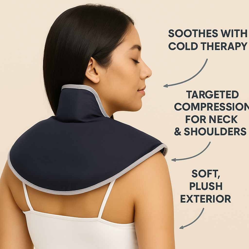 NatureFlex™ Neck & Shoulder Ice Pack Wrap – Reusable Hot & Cold Gel Compression for Pain, Swelling & Post‑Injury Recovery